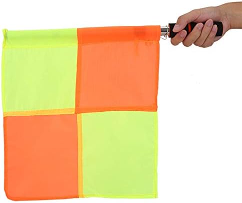 2PCS Bandeira de linesman de árbitros coloridos com bolsa de armazenamento para esportes Match Futebol Football Hockey