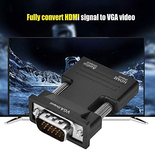 Adaptador de conversor Dewin, 1080p HDMI fêmea para VGA Male com adaptador de conversor de saída de áudio para tablet PC DV