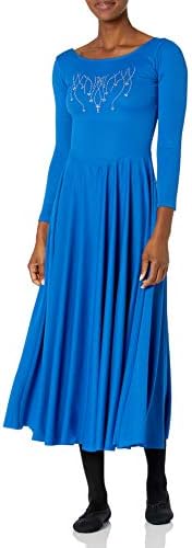 Louvor Clementine e vestido de dança clássica de mulheres litúrgicas com strass reluzente