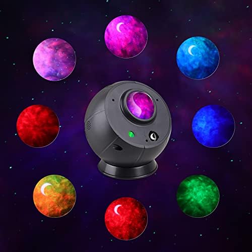 Ralbay Black Starry Night Light Projector para o quarto, projetor de luz da luz de 3 em 1 galáxia Nebula Light, projetor WiFi Sky-Light