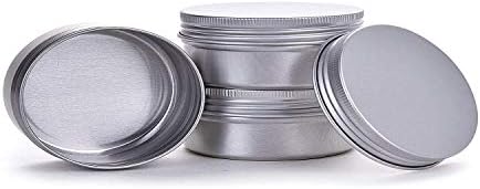 Recipientes de jarra de estanho de alumínio de 1 onça de alumínio 30 ml de parafuso de alumínio de alumínio garrafa de contêiner de estanho para cosméticos, protetor labial, creme, 12 pacote.