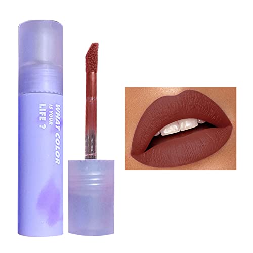 NPKGVia Gift for Girls Daily Cosmetics Products Lipstick com maquiagem labial Veludo Longo Longo Pigmento Alto Pigmento No Nude Impermeado Forever Lip Liner