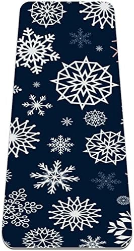 Siebzeh Snowflake Winter Blue premium grosso de ioga mato ecológico Saúde de borracha e fitness non Slip para todos os