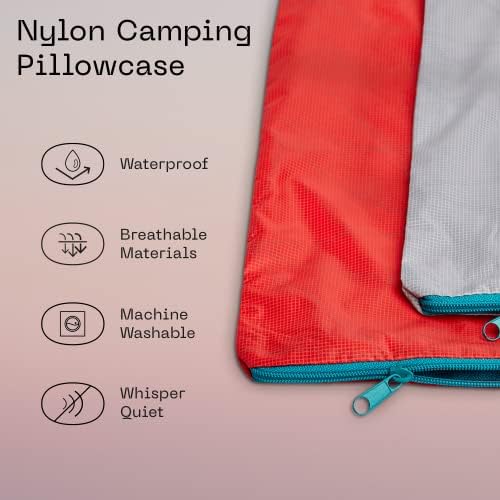 Tampa de travesseiro de travesseiros de viagem de nylon - protetor de travesseiro de acampamento à prova d'água, travesseiro