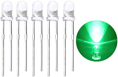 120 peças 5 mm de alto brilho LED LED LED Diodos emissores lâmpada lâmpada LED, 5 mm de cabeça redonda banda de cabeça borda