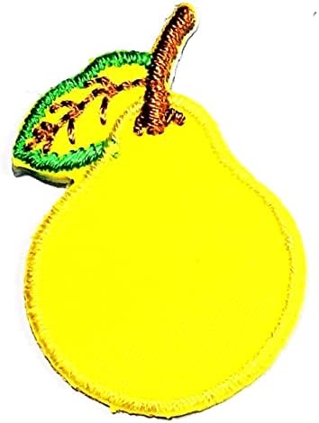 Kleenplus mini frutas de piquenique alimentos adesivo adesivo amarelo bordado de grãos amarelo bordado de ferro no tecido Apliques de costura de costura de costura reparação decorativa símbolo de símbolo