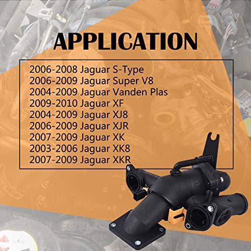 BICOS AJ811793 MOTOR COMPATÍVEL DE HAPITAÇÃO DE TERMOSTATA DE RECURSO COMPATÍVEL COM JA-GUAR S-TYPE XF XJ8 XK XKR Vanden Plas
