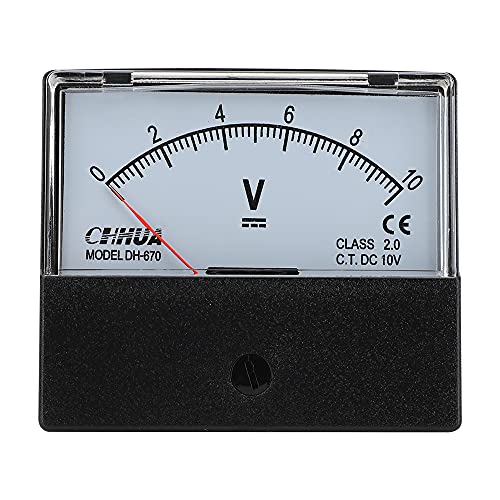 Voltímetro analógico de Chhua DH-670 DC0-10V Painel Volt Medidor Testador de tensão para testes de circuito Equipamento mecânico