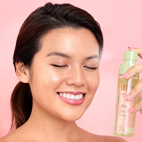 Pixi Beauty Glow Mist | Névoa geral para tez luminosa | Set & Refresh Makeup | Hidratar a pele com 21 óleos naturais | 2,70 fl oz