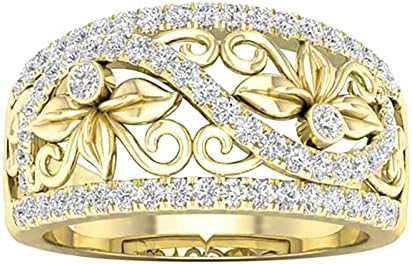 2023 novo anel de eletroplatação vintage FLOR DIAMIDADE Diamante Holiday Holding Leaf Rings Resina Anéis de cristal