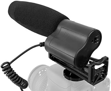 Microfone de espingarda com windscreen e muff de gato morto para Canon Eos Rebel T6i