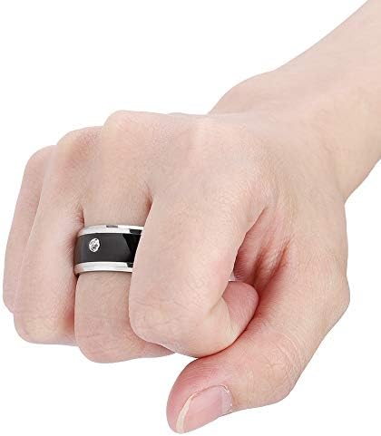 Anel inteligente de Ashata NFC, Função Multi -Impermeável NFC Smart Ring, Metal Intelligent Magic Wearable Dispositivo