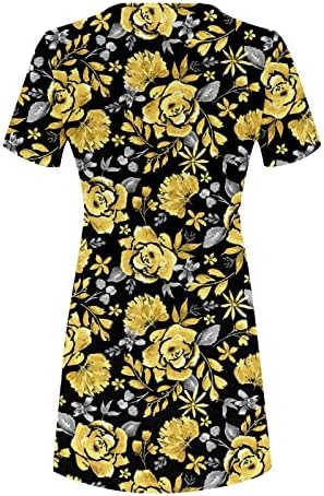 Vestidos de praia Sutwoen para mulheres 2023 Moda Tie-Dye Sundress vestido casual de camiseta solta Mini vestido