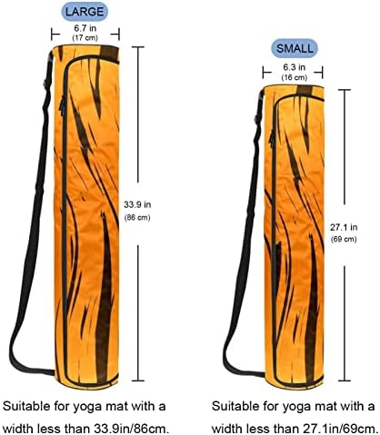 Bolsa de tapete de ioga ratgdn, textura da pele do tigre Exercício de ioga transportadora de tape