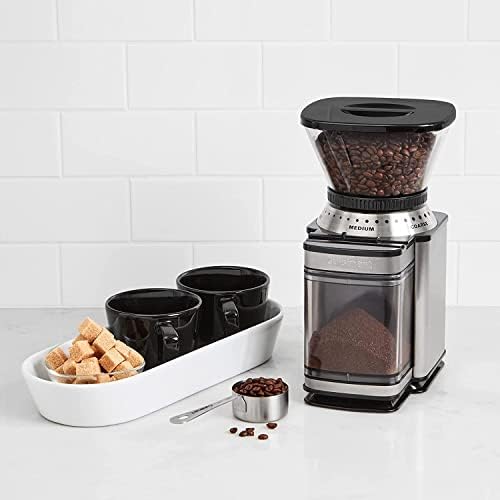 Cuisinart Coffee Grinder, Burr Electric Burr One-Touch Grinder com seletor de moagem de 18 posições, aço inoxidável, DBM-8P1