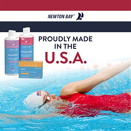 Shampoo de nadadores de Newton Bay | O shampoo de remoção de cloro limpa e restaura o cabelo após nadar | Certificado pelo projeto de etiqueta limpa