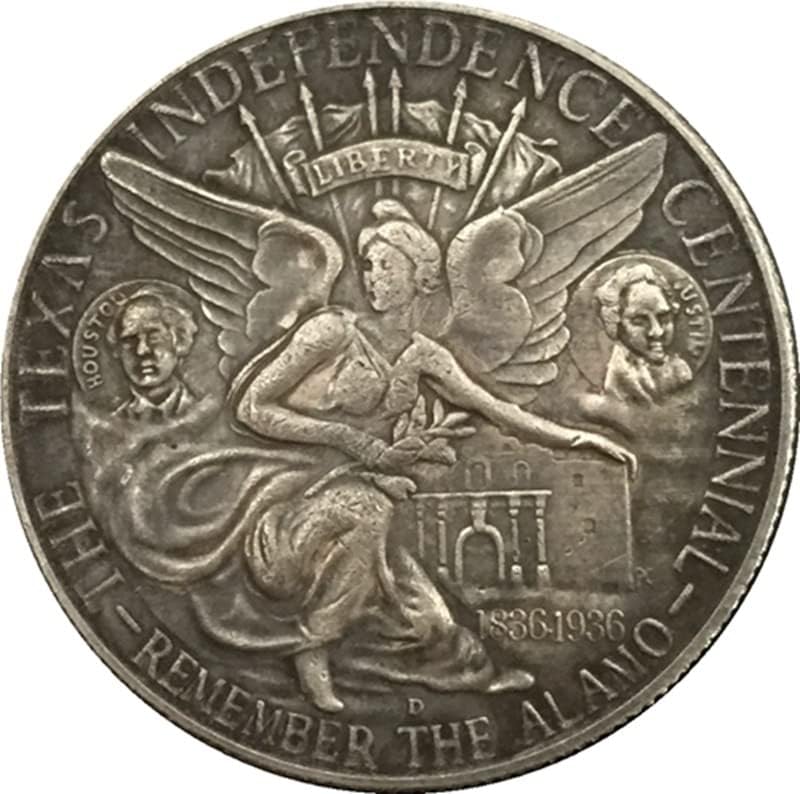 1935 Moedas comemorativas americanas Coin Copper Silver Plated Moedas de prata antigas Coins Commemoration Moedas Artesanato