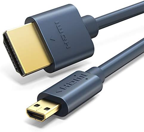 Micro HDMI para cabo HDMI, Cabletime High Speed ​​4K 60Hz Male para masculino HDR HDMI 2.0 Adaptador, Ethernet Audio Return compatível para GoPro Hero 7 Black 6 Hero 5, câmera, laptop Asus Zenbook