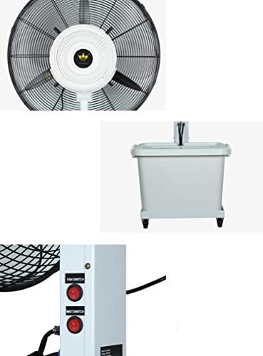 Fãs de Ditudo, ventilador de névoa industrial com refrigerador de ar com umidificador de neblina de resfriamento oscilante para