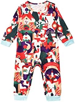 Família impressa na moda de Natal da Família de Christmas Matching Matching Combating Pijama Família Família Pijamas de Natal