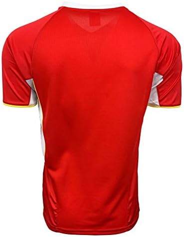 Jersey de treinamento de Liverpool masculino, licenciada camisa de manga curta Liverpool vermelha