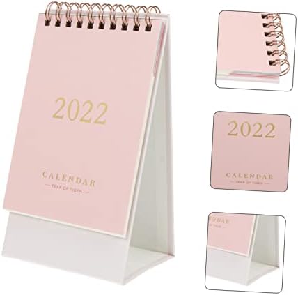 TOFFICU 1PC 2022 CALENDÁRIO DE CALENDÁRIO DO CALENDÁRIO DO CALENDÁRIO DO ESCRITÓRIO DO ESCRITÓRIO DO ESCRITÓRIO DO ESCRITÓRIO DO ESCRITÓRIO 2022 CALENDARES PEQUENO 2021 PAPEL PAPEL Pink Notebook