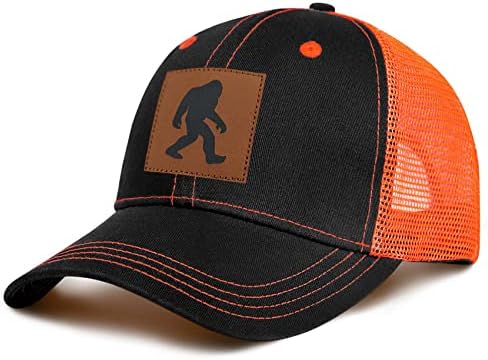 Chapéu de caminhão de couro Simocked - Chapéu ao ar livre e de caça e pesca para homens Homem Mesh Snapback Chap