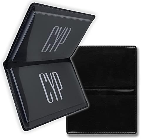 CYP - titulares de cartões de visita - 2,5 x 4 - carteira de motorista - cartões de crédito - Metro Pass - ID do titular - 2 pacote preto