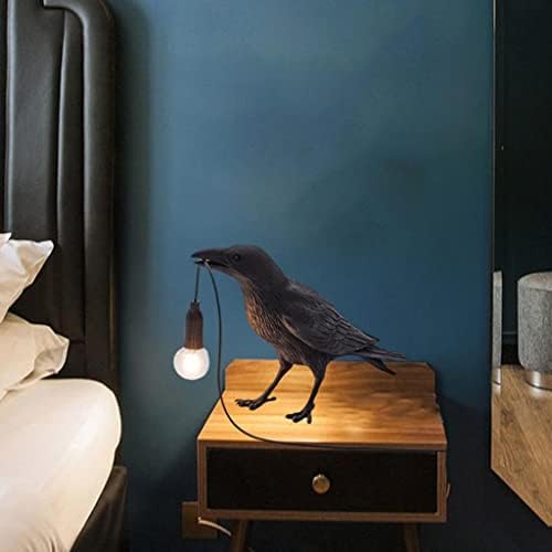 Decoração de corvo genérico lâmpada de pássaro lâmpada de mesa de pássaro criativo animal estilismo claro quarto de cabeceira lâmpada