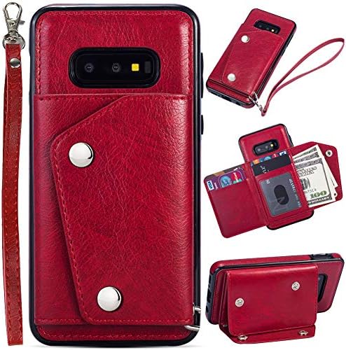 Caixa de carteira Kudex Galaxy S10 Plus para homens/mulheres, Caixa de bolsa de proteção para protetores pesados ​​de