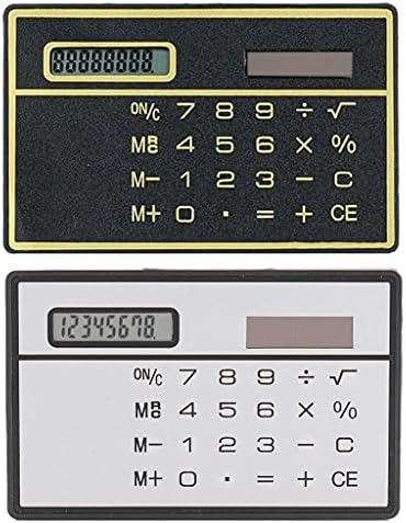 Yfqhdd 8 dígitos calculadora de energia solar fina com tela de crédito de tela de toque Mini calculadora portátil para escola de negócios