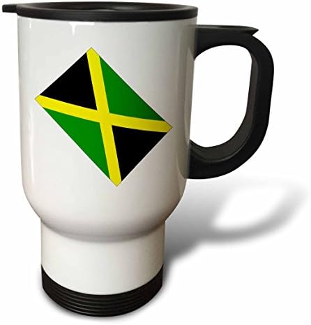 3drosrose bandeira jamaicana caneca de aço inoxidável, 14 onças
