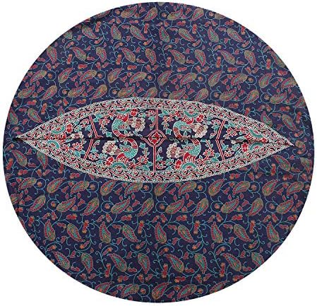 Anokhiart azul 32 Mandala barmeri grande almofada de almofada de almofada de almofada de almofada de almofada com