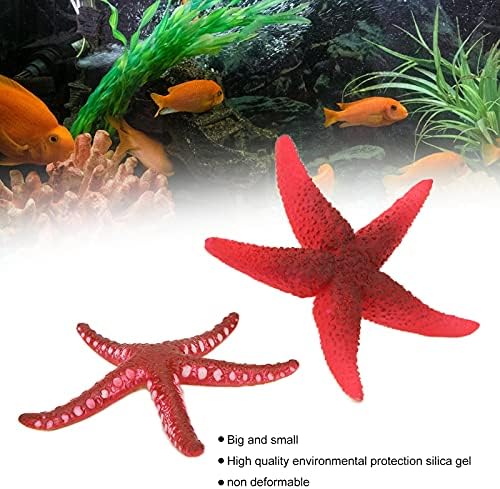 Hztyyier macio e flexível estrela marinha marinha artificial Starfishsilicone Starfish para decoração de tanque de peixes