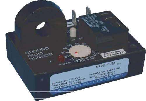 Magnetics CR7310-EL-120-330-X-CD-ELR-I Relé do sensor de falha de terra com transformador interno, 120 VCA, energizado em baixa