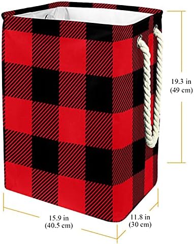 Indicador vermelho preto preto xadrez grande cesto de roupa prejudicial cesto de roupas prejudiciais para roupas para o