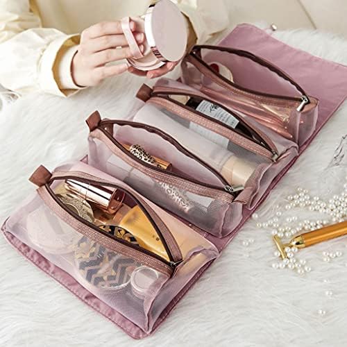 Tbiiexfl Travel Bag cosmético Mulheres Mesh Make Up Bols Bolsa Bachações de beleza de beleza de beleza Bruscos de armazenamento de batom de batom Organizador