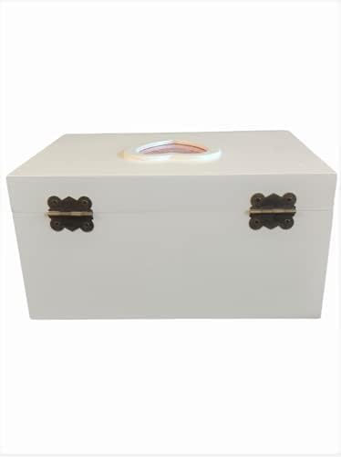 Caixa de lembrança de madeira com imagem no topo Perfect para projetos de artesanato de broca de bricolage-memórias de caixa de boxe-jewelry-baby-abeto-presente para presentes-peças-animais Memórias-branco