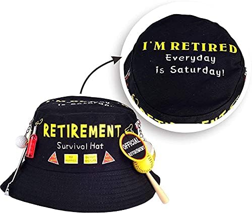 Chapéu oficial de sobrevivência da aposentadoria | Preto | 1 pc.