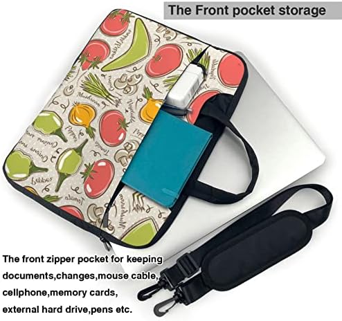 Saco de laptop portátil de frutas vegetais/bolsa de computador de trabalho com alça superior