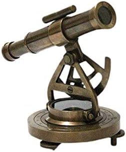 Royal Collection Brass Antique Made Vintage Style Telescópio com Base Magnetic Compass para decorativo e observação de pássaros