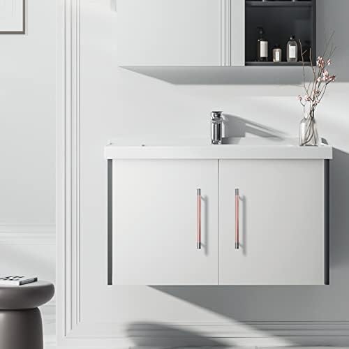 O gabinete TrustMi puxa 10 pacotes de 8-4/5 polegadas central de metal sólido banheiro de cozinha de cozinha hardware de gaveta de vaidade lascada, níquel escovado e ouro rosa