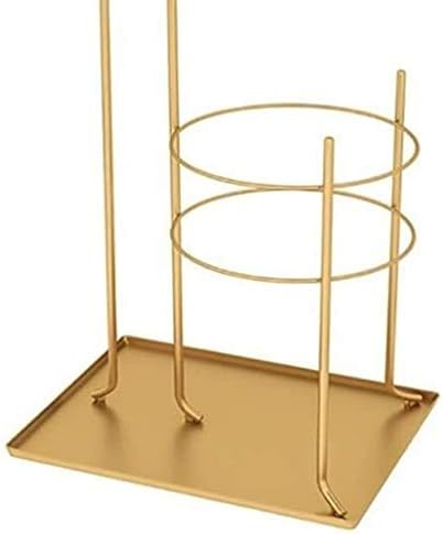 Posto de guarda -chuva de metal Zlmmy, rack de armazenamento livre livre, suporte de bengala de bengala, dourado