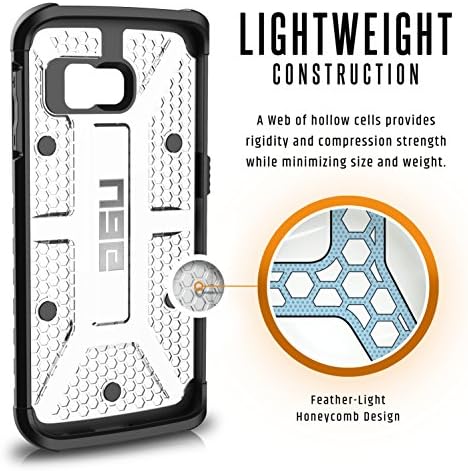 Urban Armour Gear UAG-GLXS6EDDE-Ice-VP UAG Samsung Galaxy S6 Edge [tela de 5,1 polegadas] Composto de luz de penas [ICE]