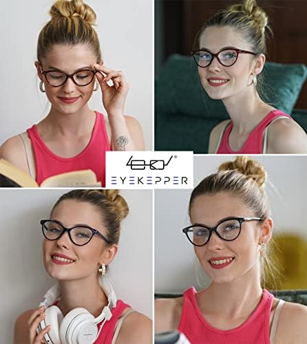 Olhos para o olho de 4 óculos de leitura para mulheres Cateye Readers +2.00
