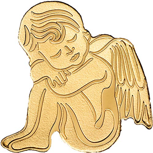 2021 de guardian angel powercoin ouro moeda de ouro 1 $ Palau 2021 0,5 gr Antique acabamento