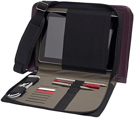 Broonel Purple Leather Laptop Messenger Case - Compatível com Lenovo Yoga 720-13IKB Ultrabook Touch Full Full HD