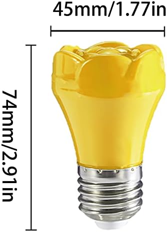 Besyousel E26 G45 Lâmpada LED Lâmpada Amarelo Flor Forma Lâmpada 2W Lâmpadas noturnas pequenas lâmpadas 20W Halogen equivalente