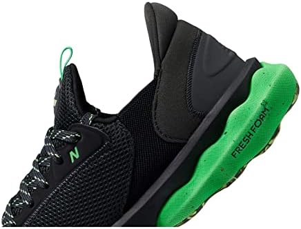 New Balance Men's Fresh Foam Roav Elite V1 Running Shoe, Blacktop/Green, 11.5