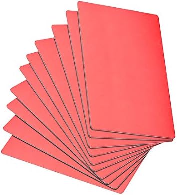 Cartão de metal em branco uxcell 88x53x0.6mm Placa de alumínio anodizada para impressão a laser DIY Gravura vermelha